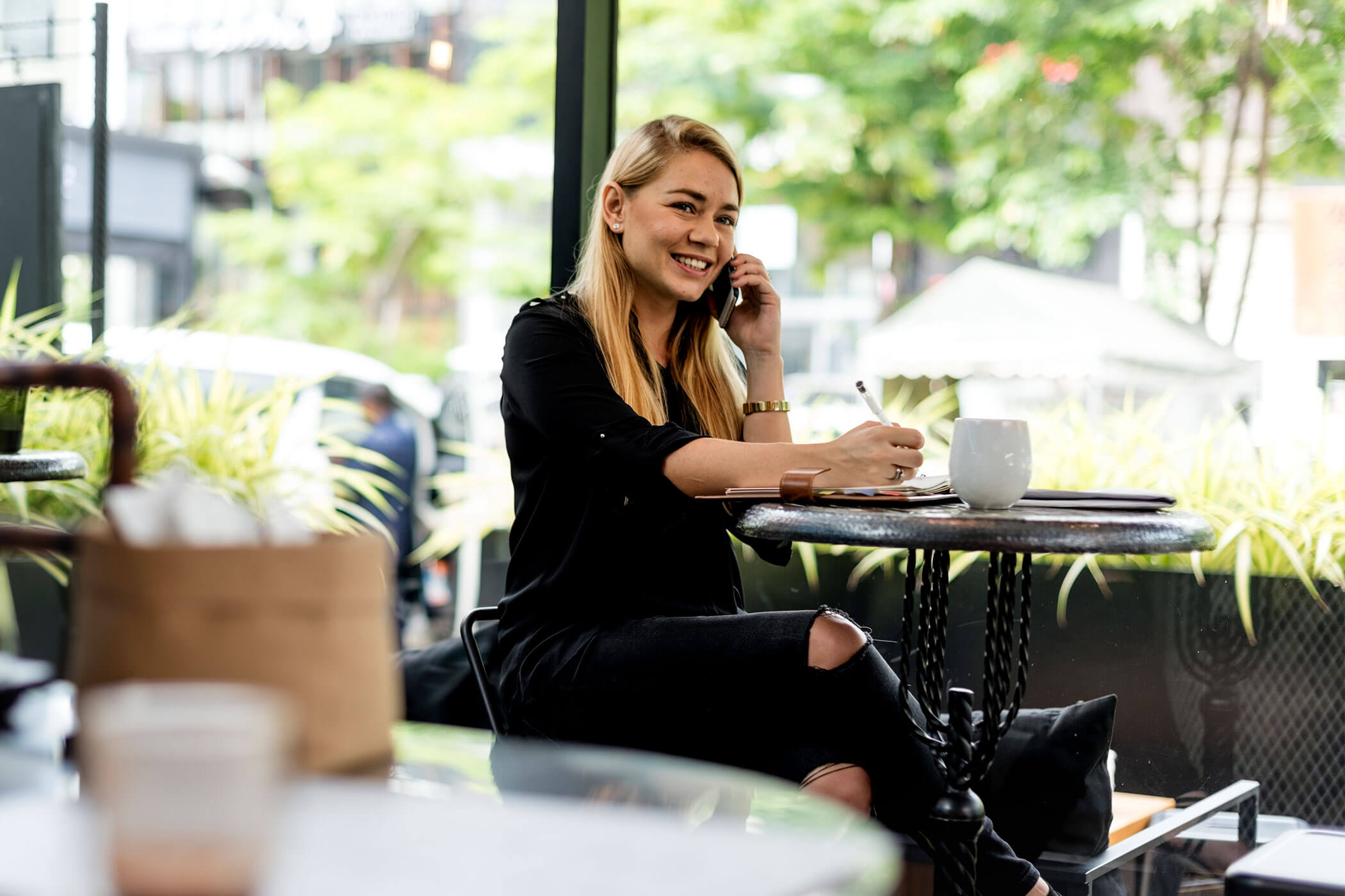 Blonde Woman on Phone