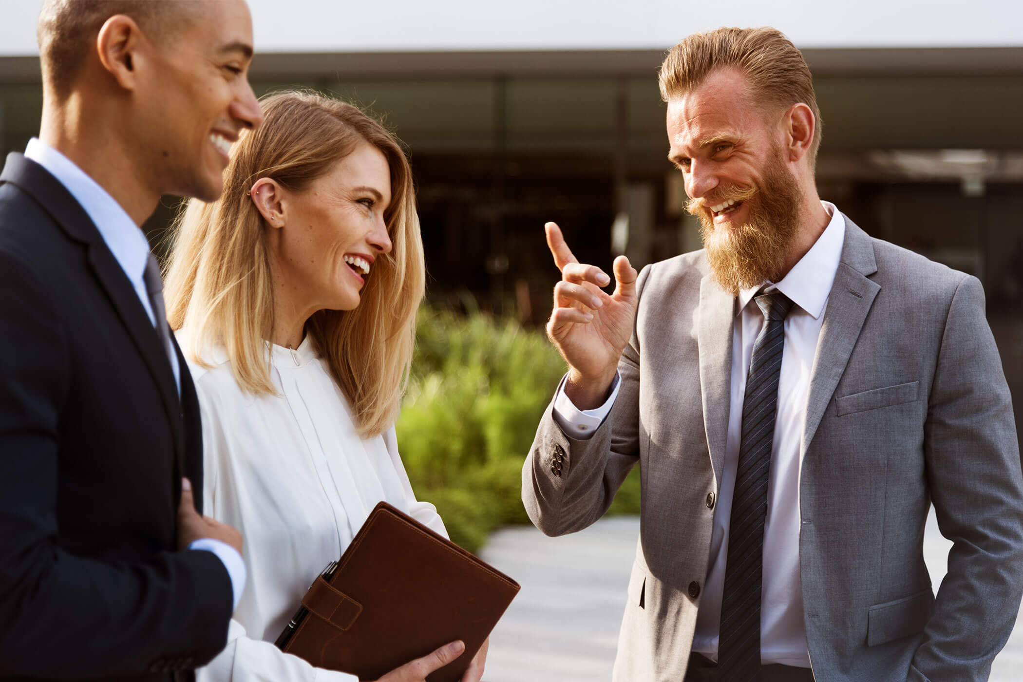 Business Partners Laughing Together