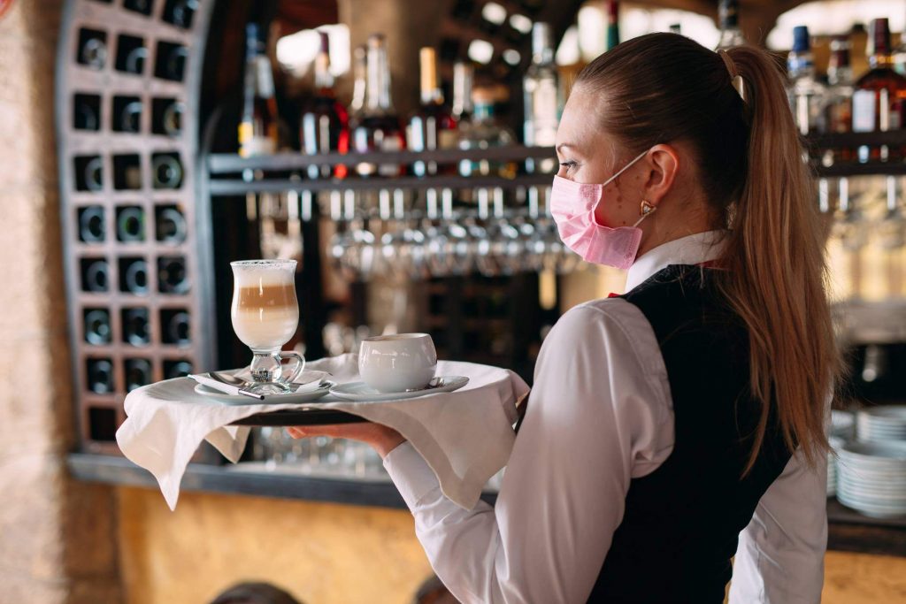 Waitress Serving Drinks