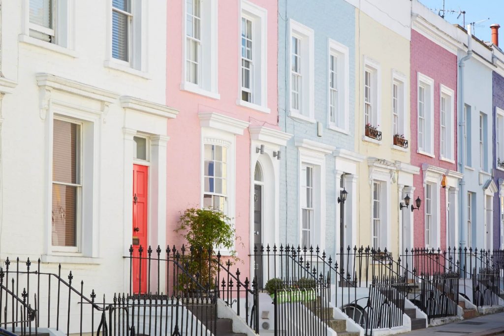 Pastel Houses In London