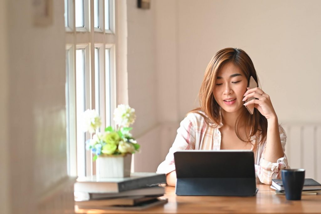 Young Woman On The Phone