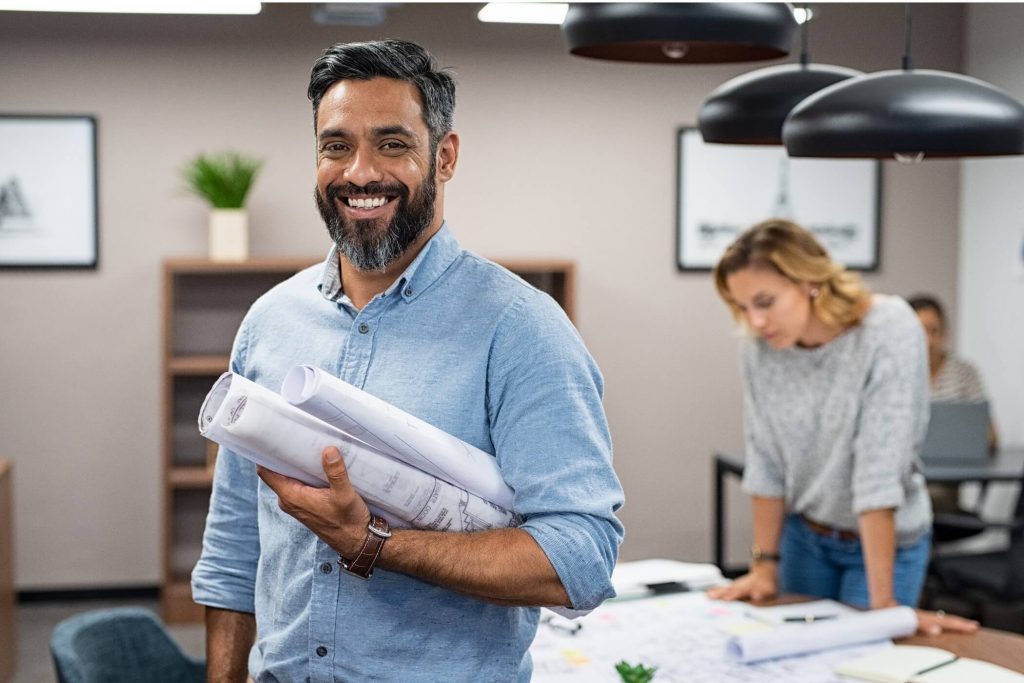 Contractor Smiling