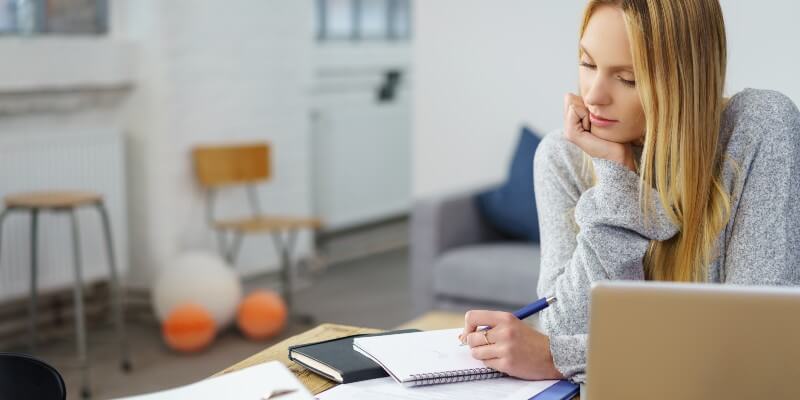 Woman Doing Paperwork