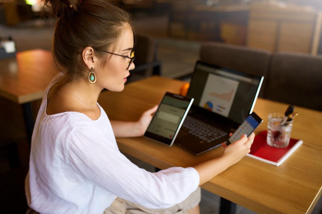 Young Women On Tablet