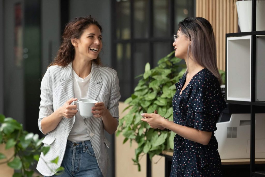 Office Friends Talking