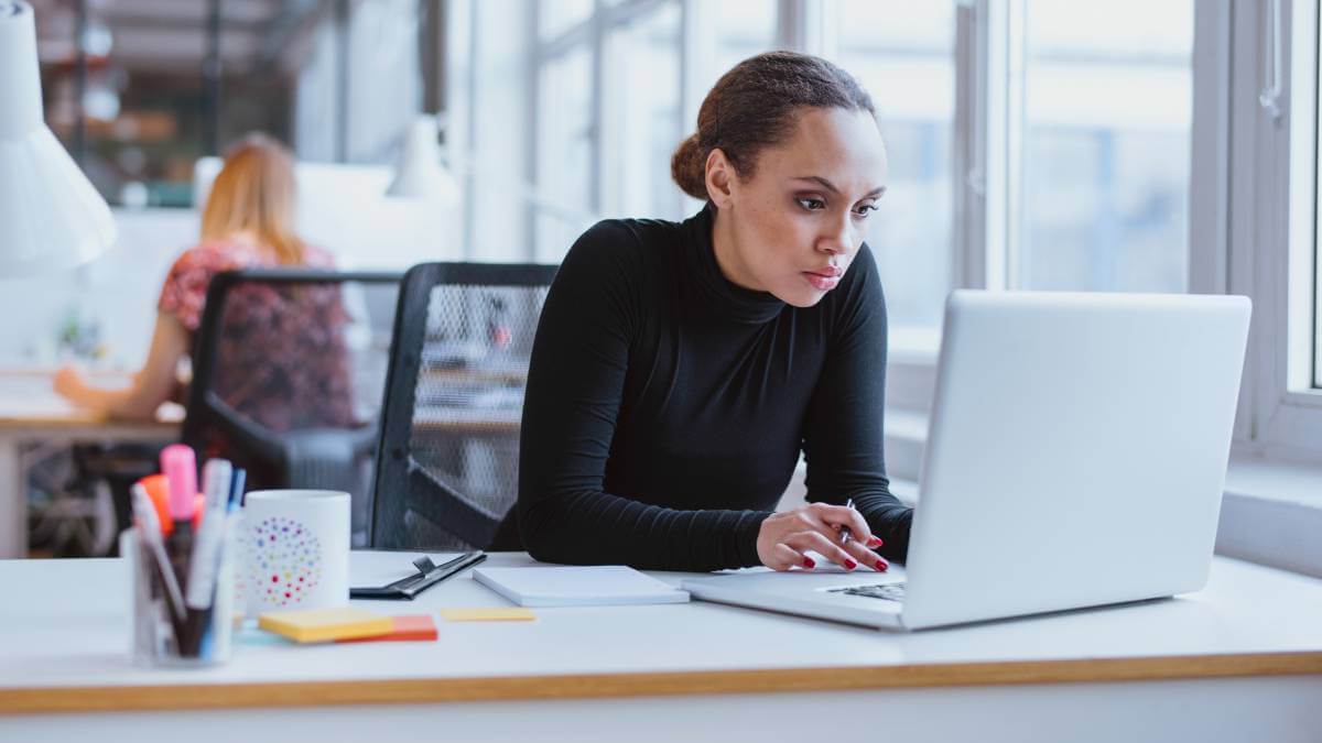 Young woman on laptop