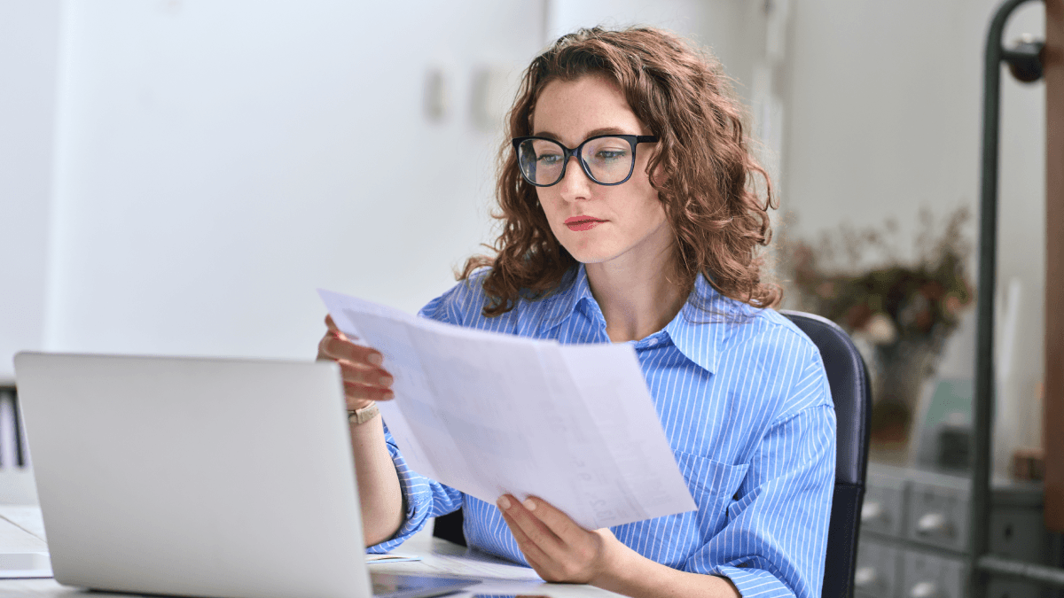 sole trader reviewing an HMRC letter