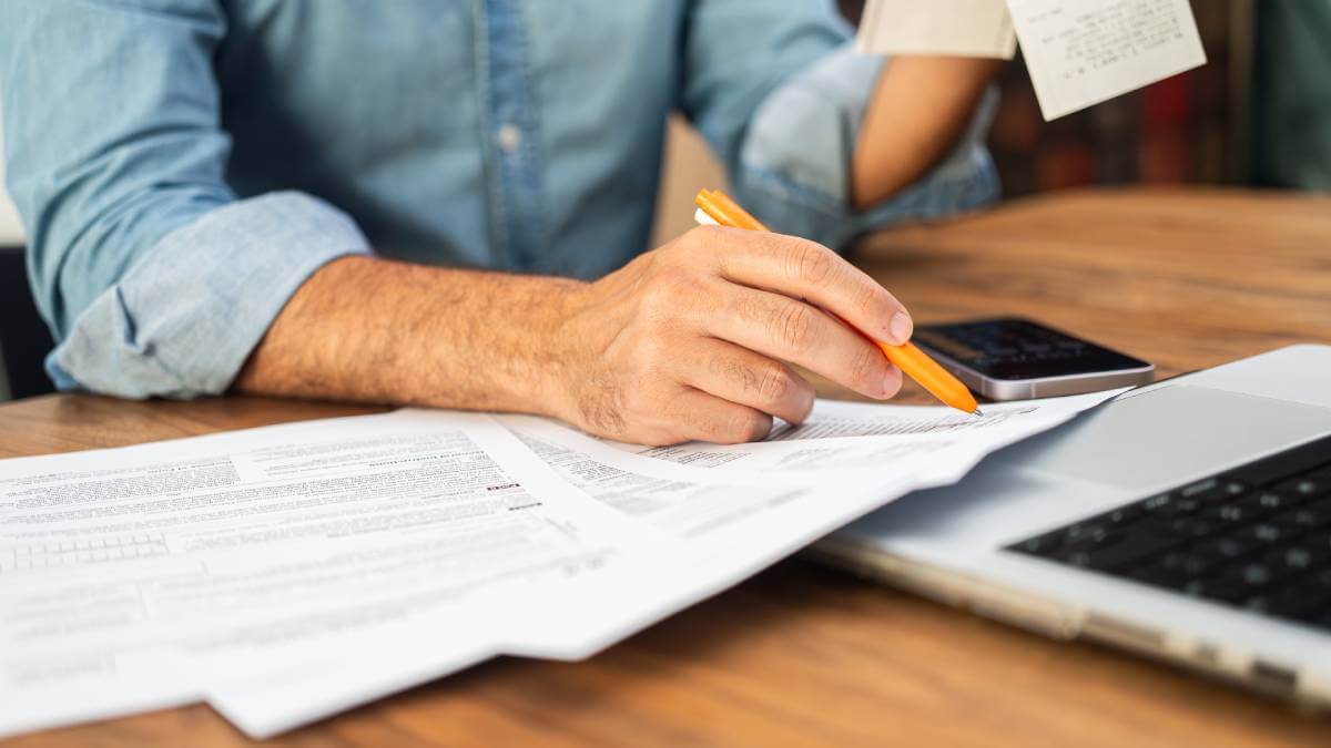 paperwork and phone